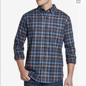 Weatherproof Blue Plaid Flannel Shirt